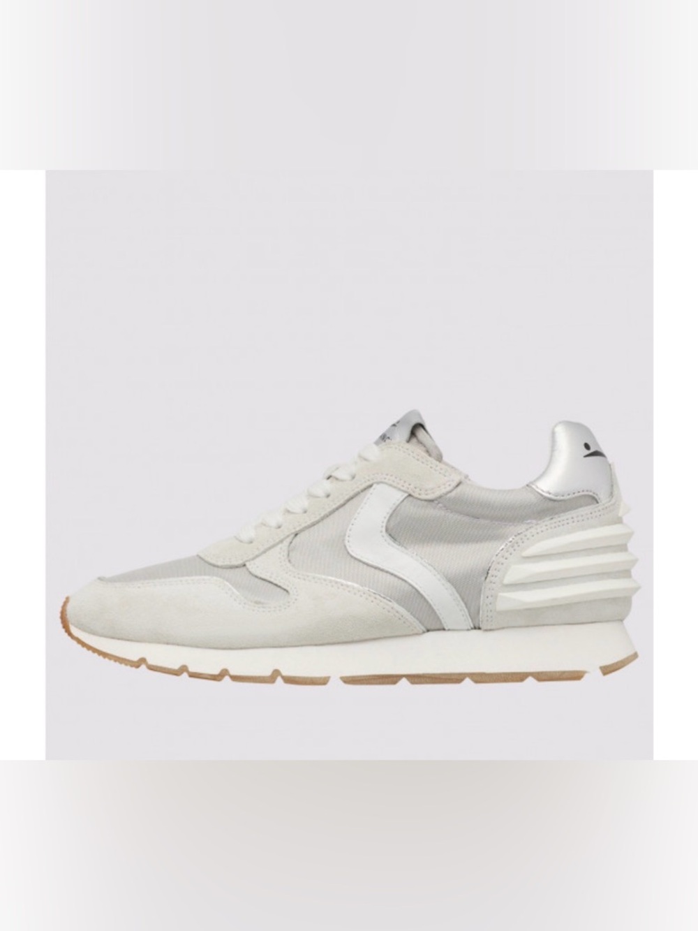 VOILE BLANCHE JULIA POWER Sneakers In Suede And Fabric in Light Gray